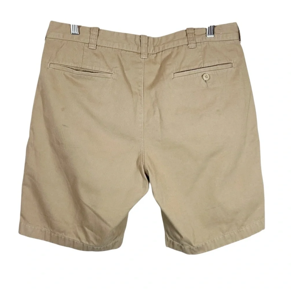 J.CREW Men's 33 Tan Flat Front Chino Shorts 9